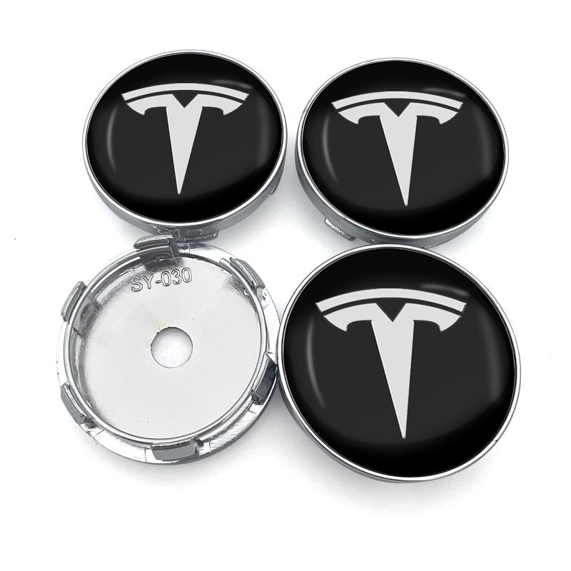4Pcs Car Wheel Center Hub Center Cap Rim Hub Dustproof Cover Car Accessories For Tesla Model 3 Model S Model X Y SpaceX Styling