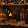 Wrought Iron LED Glowing Lantern Button Cell Battery Powered Ghost Bookshelf Decor  Study Room