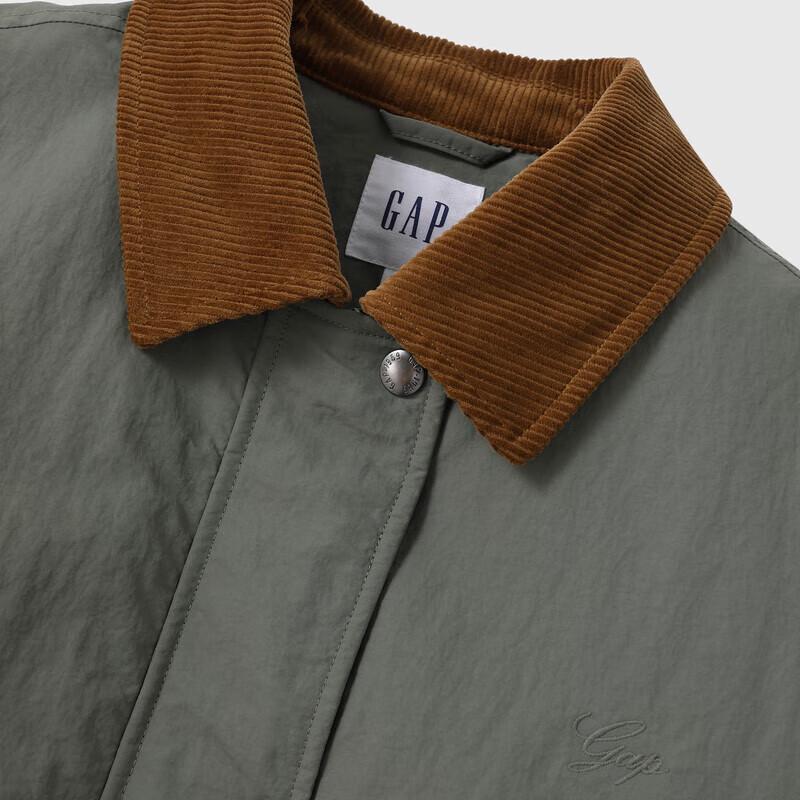 Gap Women's Corduroy Collar Water-Repellent Loose Down Jacket