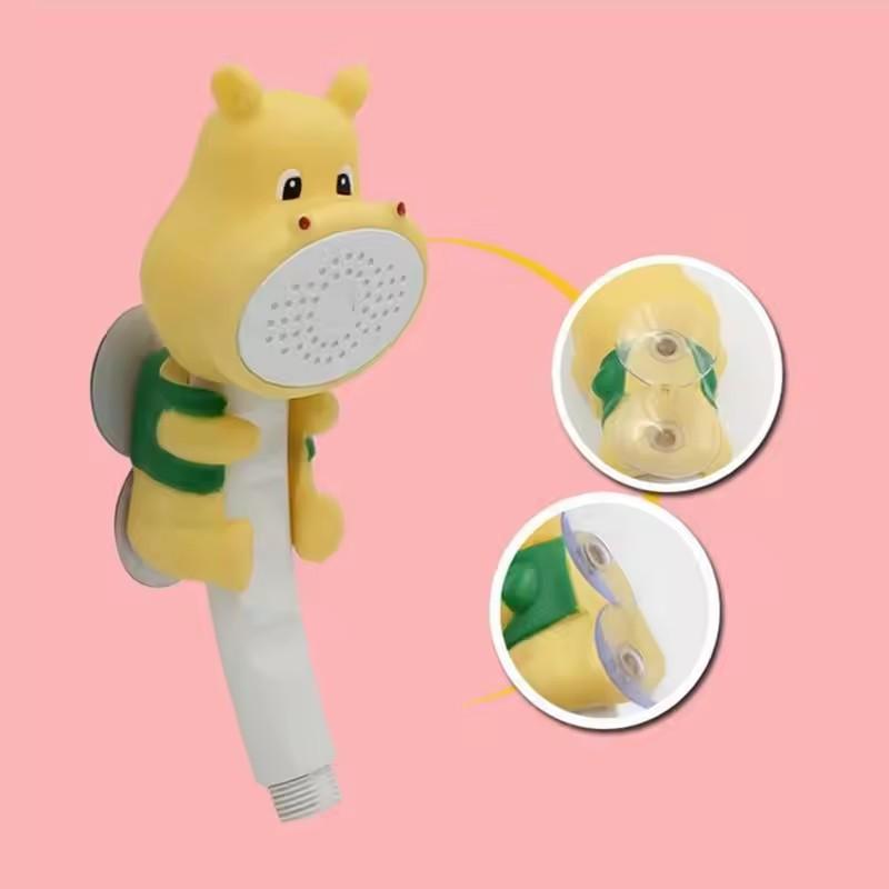 New Cute Cartoon Kid Shower Head with Suction Cup Shower Bracket Children Bath Sprayer Baby Shower Nozzles Bathroom Accessories