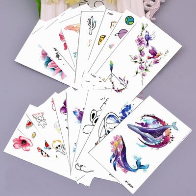 Adesivo de Beleza Adesivo de Tatuagem de Desenho Animado Pequeno Fresco Animal Dinossauro Adesivo de Tatuagem à Prova d'Água