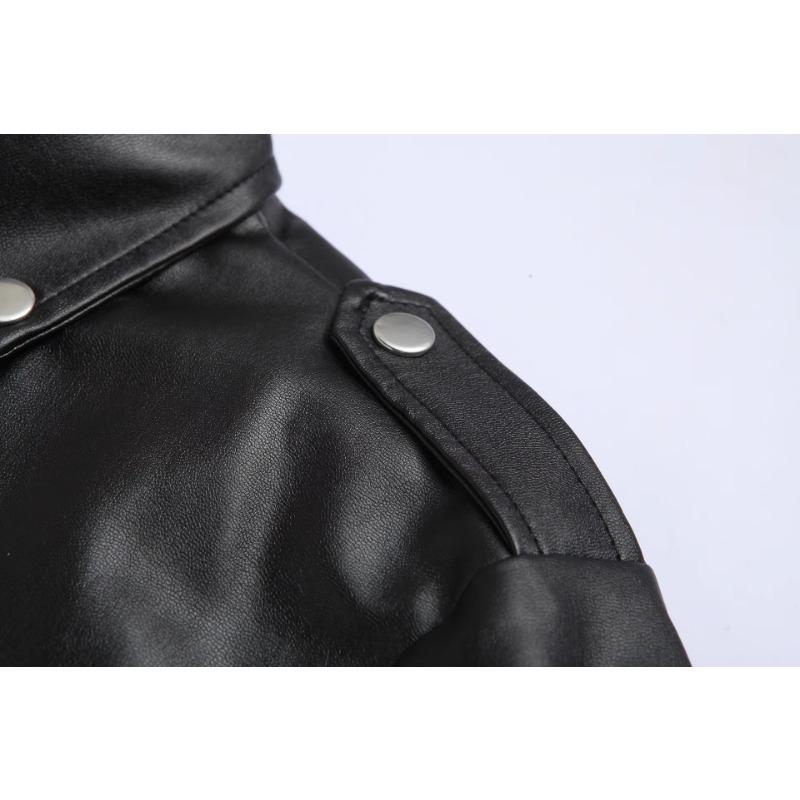 Mens Fashion Leather Jacket Slim Fit Stand Collar PU Jacket Male Anti-wind Motorcycle Lapel Diagonal Zipper Jackets Men