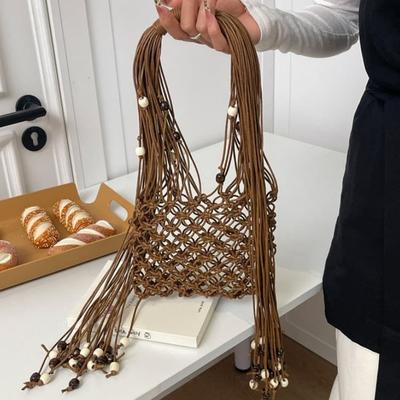 Hand-woven Tassel Mesh Bag Women's Handbag