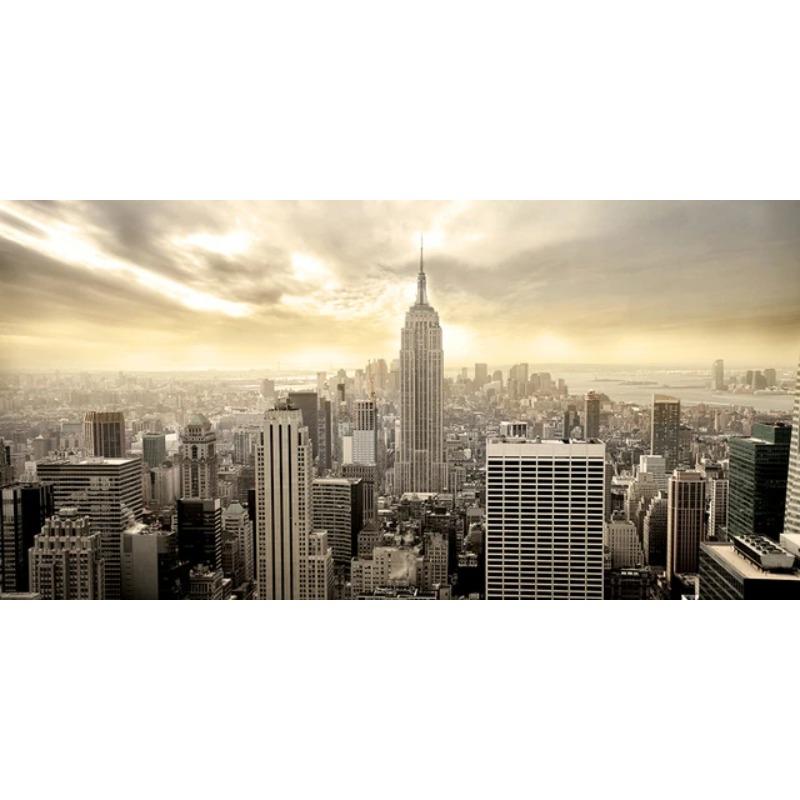 New York City Sunset And Night View Poster Canvas Painting Skline Manhattan Landscape Wall Art Pictures Living Room Home Decor
