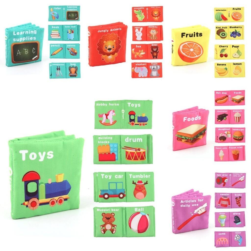 Baby English Palm 3d Cloth Book Newborn Soft Book Early Education Baby Cloth Book