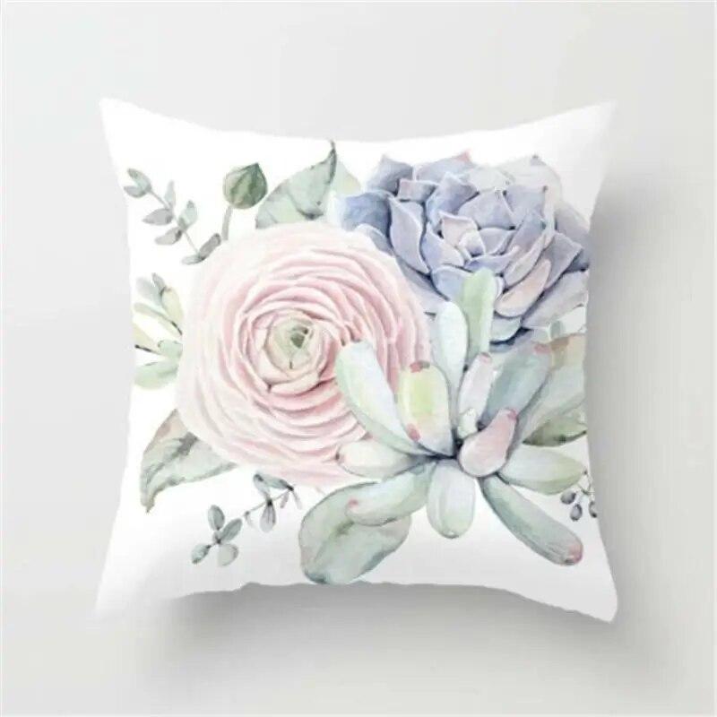 Classic Floral Unique Pillowcase Sofa Bed Home Decor Throw Cotton Car Chair Beautiful Linen Delicate