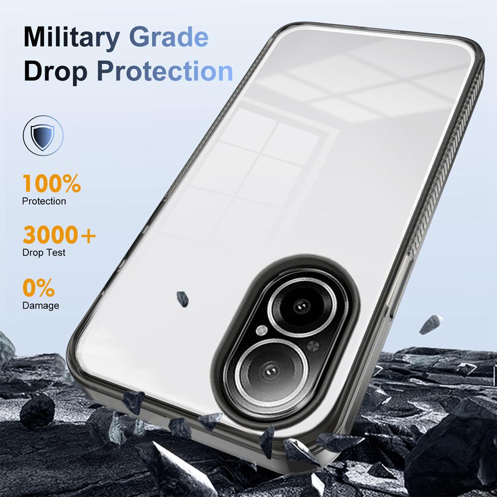 KEYSION Transparente Hülle für Realme C67 4G Weiches TPU+PC Rutschfest HD Klar Stoßfest Handy Rückseite für OPPO Realme C67