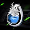 Diamond-Studded Deer Car Perfume: Elegant Air Vent Freshener & Cute Ornament for Women's Car Interiors