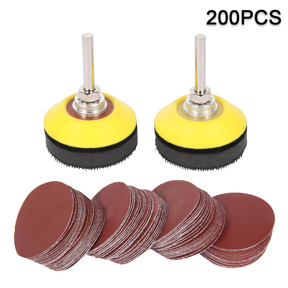 200/300Pcs 2Inch Sanding Discs Pad Kit Sanding Discs 60-1000Grit Paper Sandpaper with Abrasive Polish Pad Plate Tool Accessories