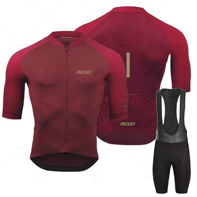 2025 Rvouei Radtrikot-Set Sommer Kurzarm Atmungsaktiv Herren MTB Fahrrad Radbekleidung Maillot Ropa Ciclismo Uniform Anzug