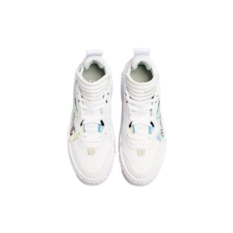 Li Ning 001 Unblock Sakura Limited Durable Breathable Low-Top Skate Shoes Women Skate Shoes White AGCR346-1