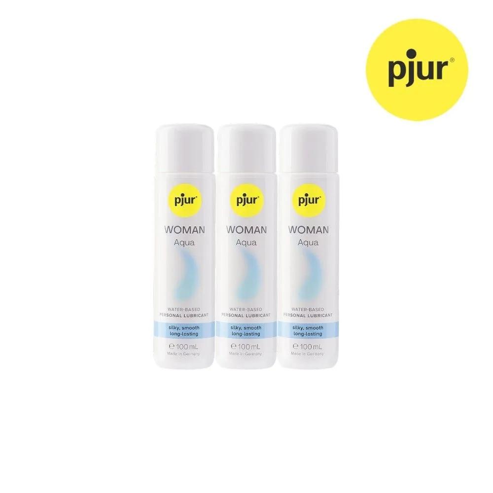 German Pjur Women Aqua Water Feminine Lubricant 100ml 3-Pack Massage Gel