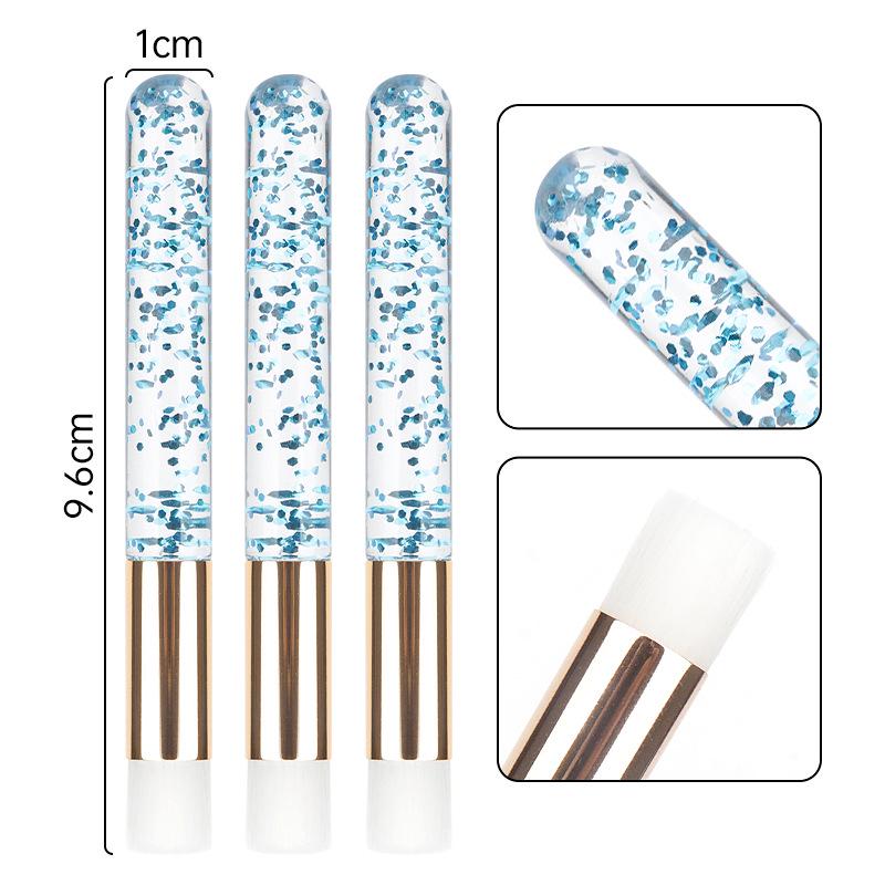 Crystal Handle Eyelash & Facial Cleansing Brush - Nose, Blackhead, and Acne Cleaning Tool