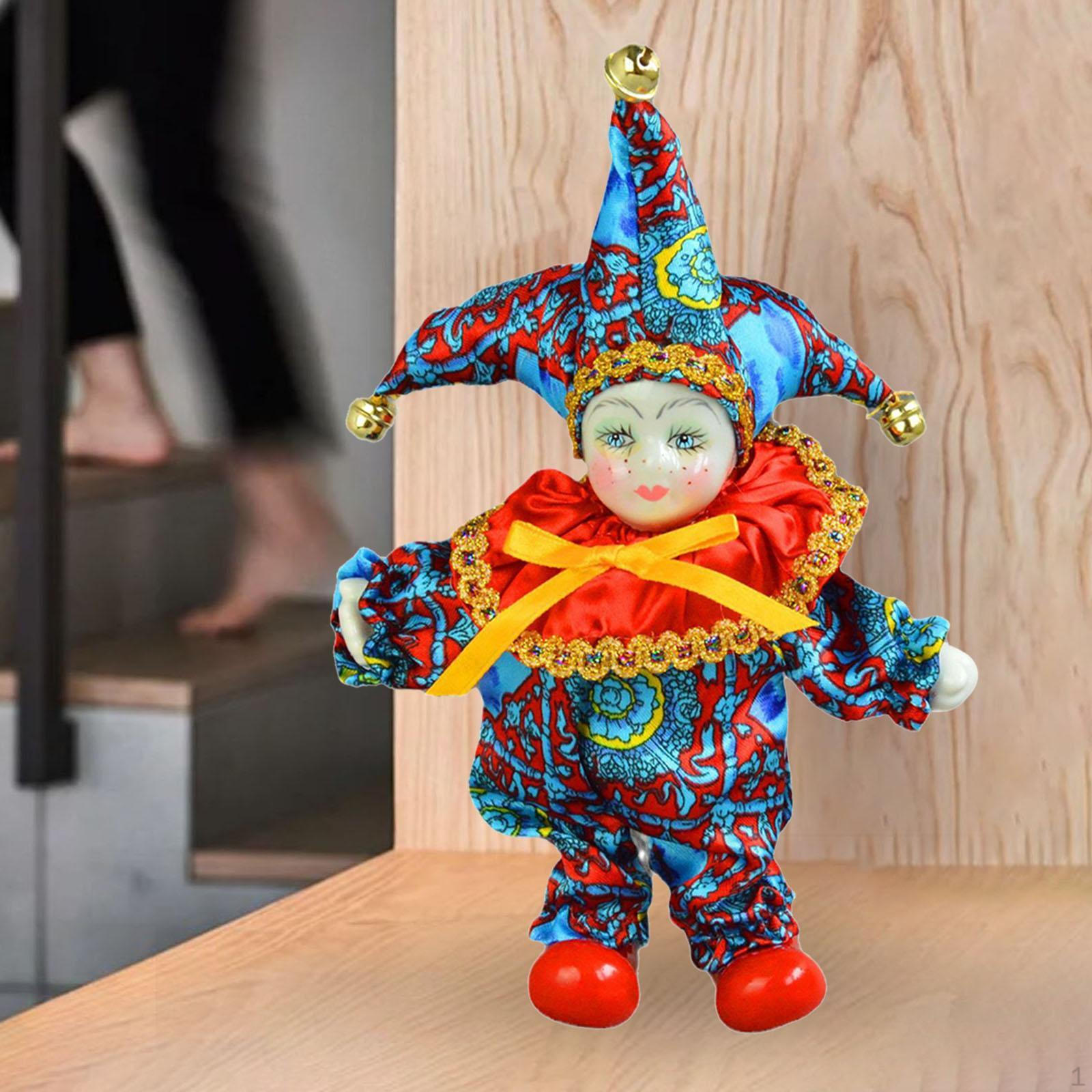 Итальянская кукла-треугольник Фигурка Настольное украшение Декор на Хэллоуин Новинка Скульптура фигуры клоуна для