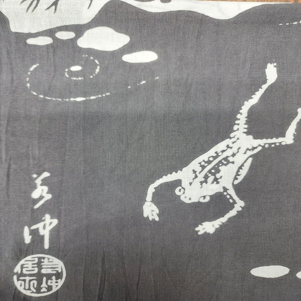 Geisodo Tenugui by Genpo (Tenugui) Jakuchu, Yaoka, Gray, T-9