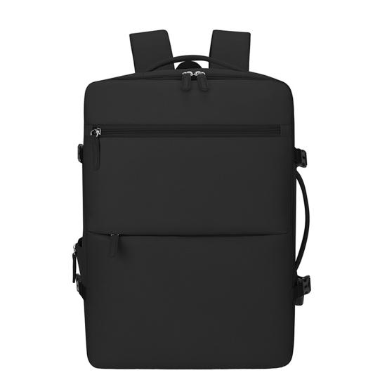 

Розширюваний дорожній рюкзак для жінок і чоловіків, рюкзак для ноутбука з портом для зарядки USB, схвалений авіакомпаніями, з кишенею проти крадіжок, відділенням для взуття чорний