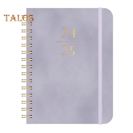 

Учебный год, еженедельник, ежемесячный планировщик, тетрадь со спиральной катушкой, плотная бумага, без кровотечения чернил, ежедневный журнал, календарь, тетрадь фиолетовый