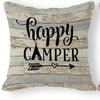 Home Decor Happy Campers-Themed Digital Print Pillow Covers Pattern Cushion Cover Suitable For Sofa Bedroom Car Pillow Cover