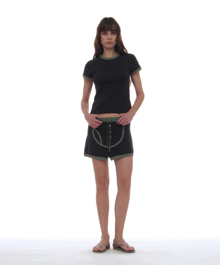 PARTIMENTO WOMEN Pwc Ringer Short Sleeve Tee_Navy