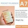 Efficiency Plan Leather Pocket Calendar Colorful Schedule Planner Notepad  School Office Supplies