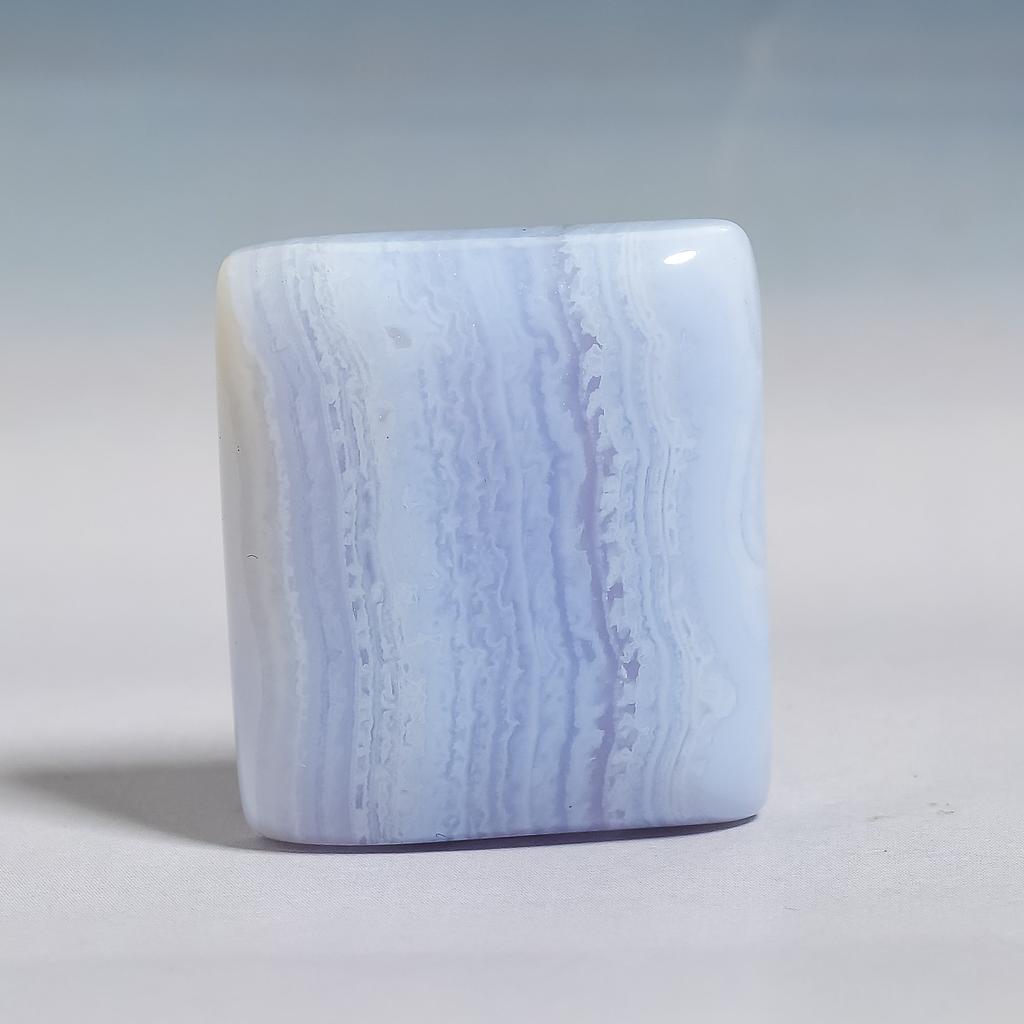 Blue Lace Agate 2.2x2.5mm Natural Cabochon Fine Loose Gemstone 42.75Cts.