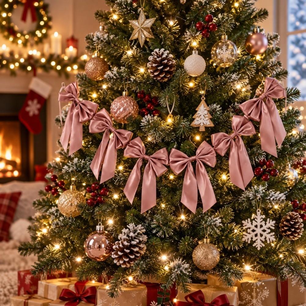 Home Ornaments Bowknot Hanging Garland Large Christmas Tree Decoration Kids Birthday Party