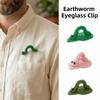 Eye Holder Cater Clip Magnetic Cute Little Bug Brooch Unique Earthworm Eyeglass Clip  Daily Use