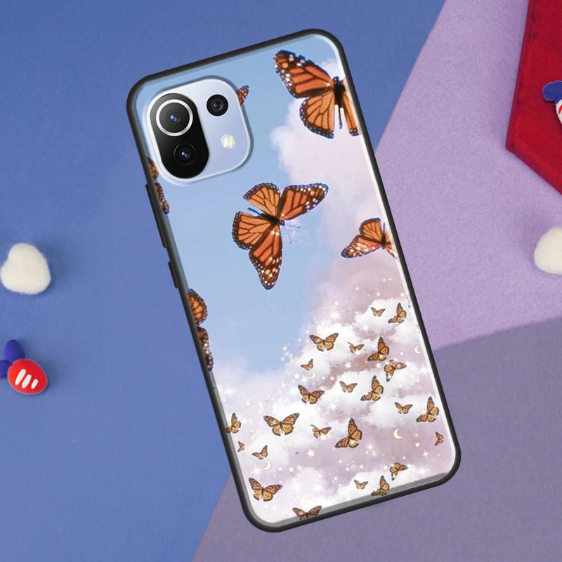Butterfly Sky Cover For Xiaomi 14 Ultra 13 11T 12T 13T 14T Pro POCO X7 X6 Pro X3 X5 F3 F5 M6 F6 Pro Case