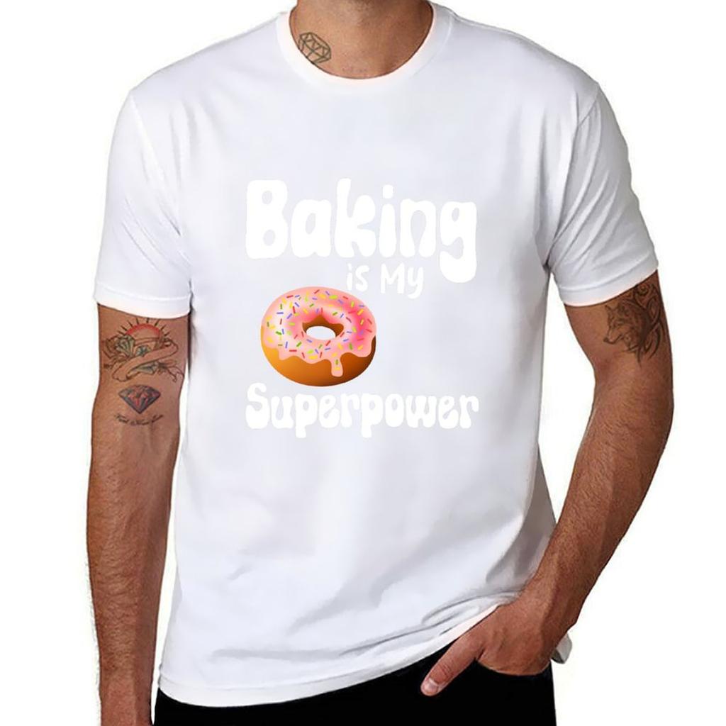 Baking Is My Superpower Funny Baker Professional Cook Chef Tshirt Casual Minimalist Short Sleeve Top Tshirt