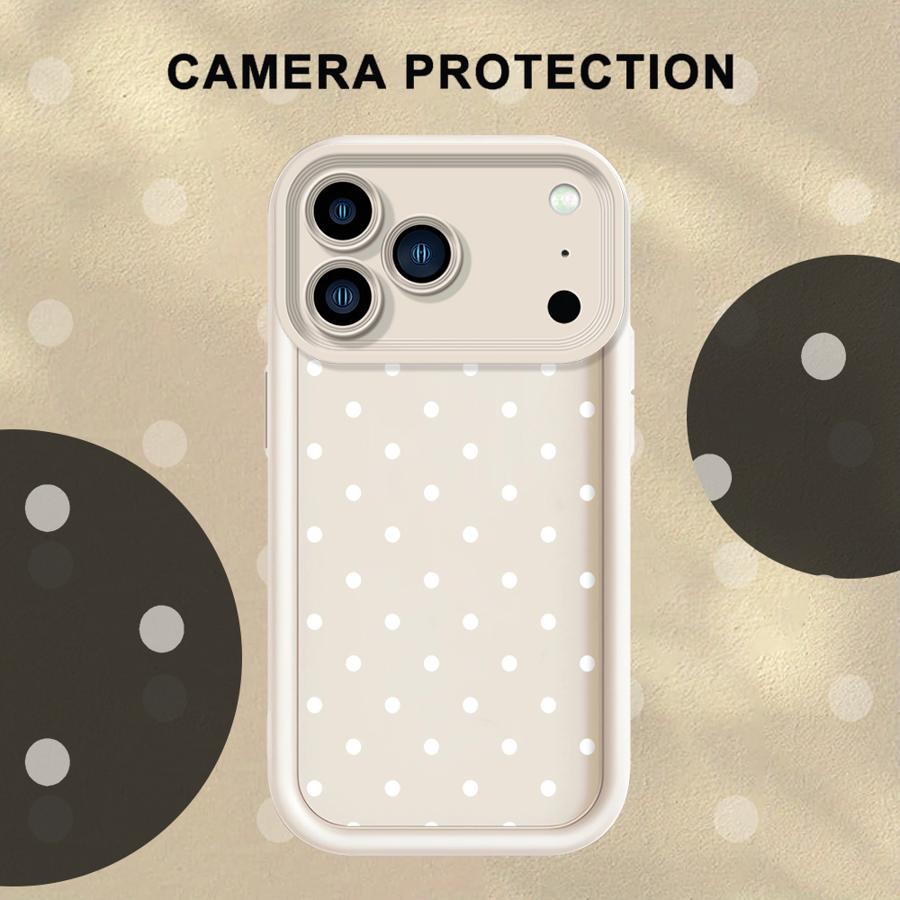 Coque pour iPhone 17 Pro Max 13 17e 16 Air 11 15 Plus 14 12 Pro Housse de téléphone Luxe Ins Pois