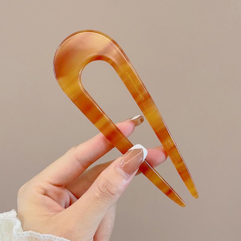Elegant U-Shaped Chinese Hairpin: Women's Bun Tool, Decorative Insert Comb, Premium Hair Accessory