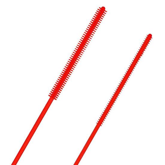 2Pcs Silicone Straw Brushes Food BPA Bendable Free Portable Reusable Grade Extra Long Straw