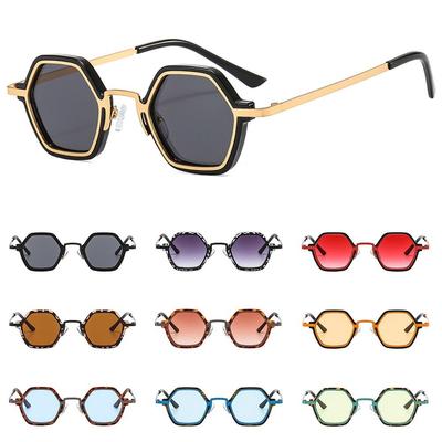 Unisex Punk Shades Hip Hop Driving Eyewear Retro Metal Frame Sun Glasses  for Women & Men