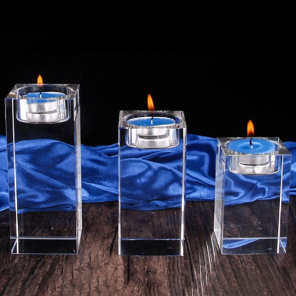 Glass Tealight Candlestick Artistic Nordic Candlestick Ornaments Butter Lamp Holder  Home Decor