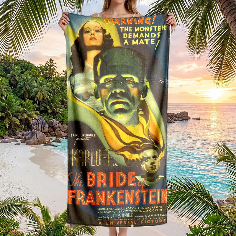 Large Beach Towel Quick Dry Absorbent Towel For Beach IndoorBride of Frankenstein