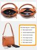 Zency Handbag For Women Genuine Leather Crossbody Multiple compartments