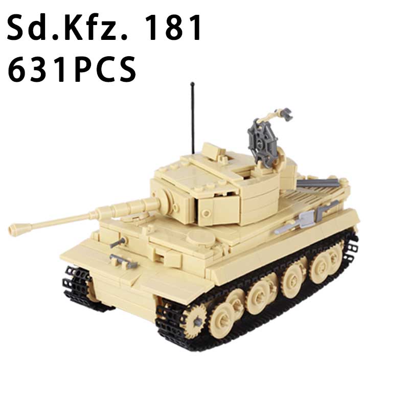 MOC Jucării WW1 WW2 Vehicul Tanc Model Cărămizi de Construit Soldat German SUA Tancuri Tun Anti-tanc Mini Cărămizi Jucării Armată Copii