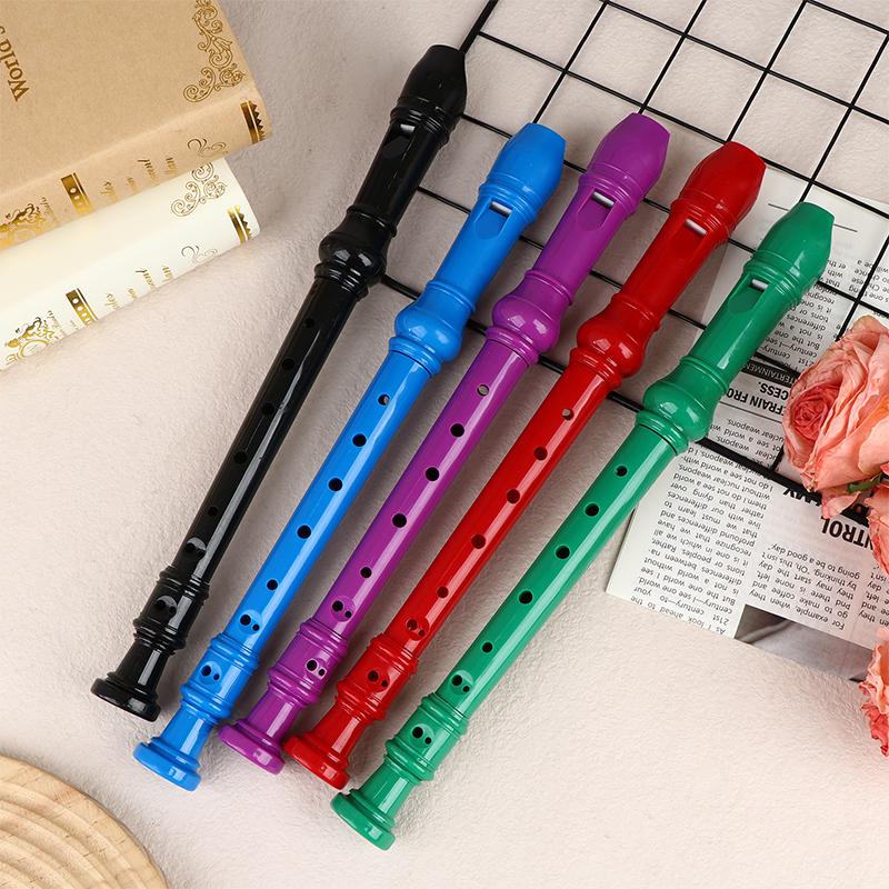8-Hole Flute Set Vertical Flute Beginners Professional Practice Recorders Abs Flute With Cleaning Rod Orff Woodwinds Instruments