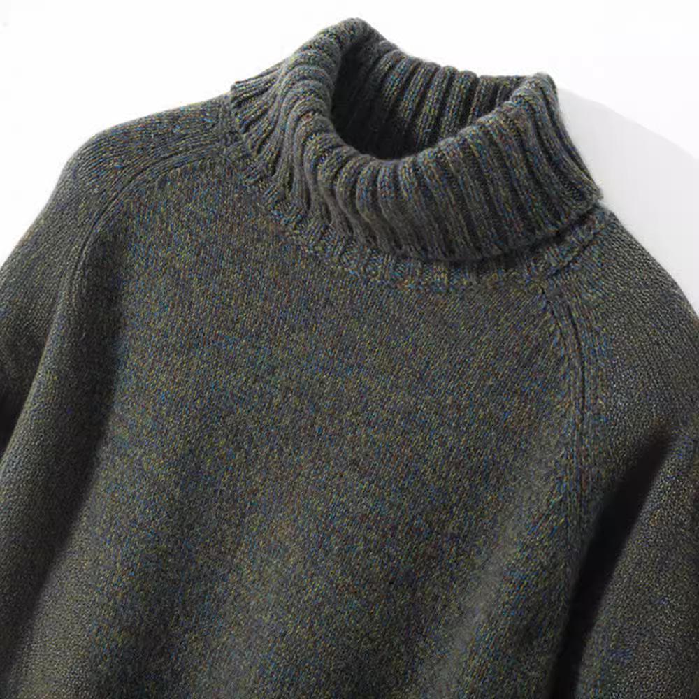 Women's Thickened Cashmere Sweater - Loose, Warm High Neck Knitwear for Autumn/Winter
