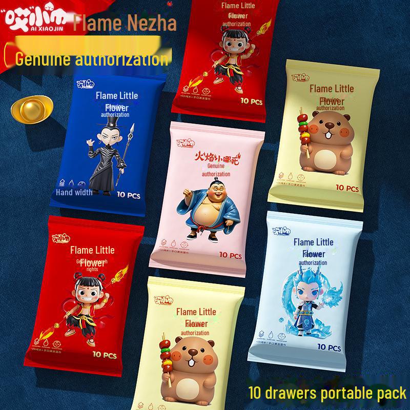 Infant & Child Wet Wipes - Portable for Hand & Mouth, 10-Piece Family Pack