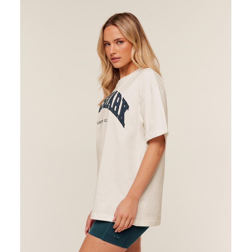 Gymshark CollegiaTe Graphic T shirT Gs sofT whiTe B4c7w Wcmy