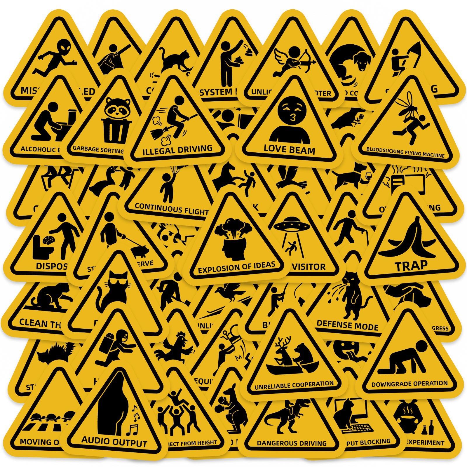 

50 Humorous Warning Signs Stickers Beware Of Impact Hazards Do Not Go Near Signs Safety Warning Stickers