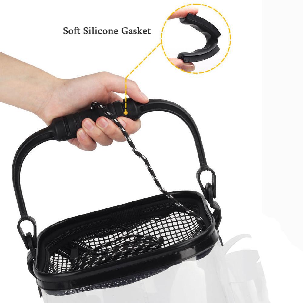 Portable EVA Fishing Bag Collapsible Bucket for Live Fish Box Oxygen Pump Car Camping Water Container Basin Tackle Storage Case