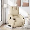 Electric Recliner Chair with Rising Function Cream Fabric