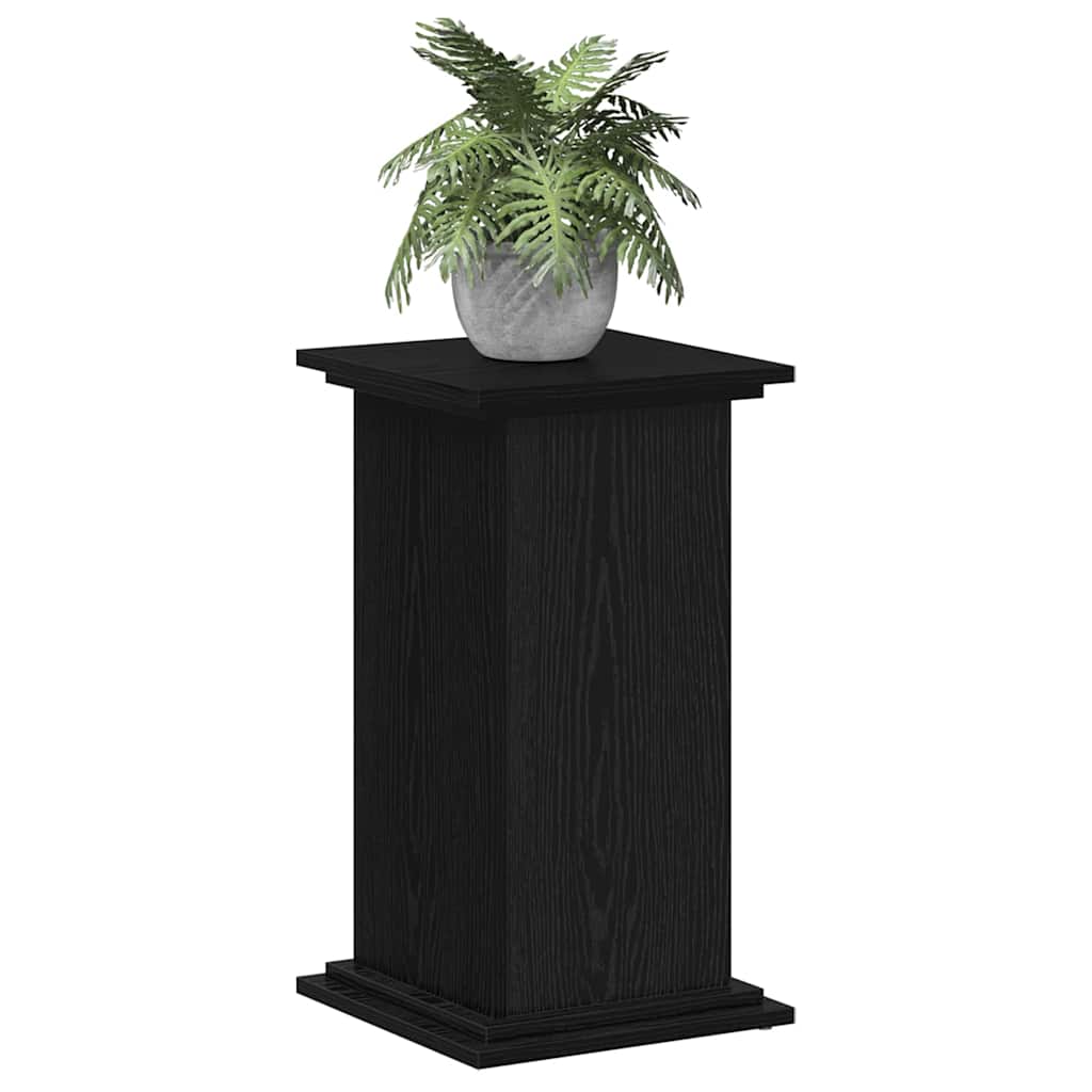 Suport pentru plante efect lemn de stejar negru 33 x 33 x 60 cm