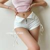 Women's 2024 Korean Style High Waist Black Lace-up Slimming Shorts - Versatile Summer Casual Wear