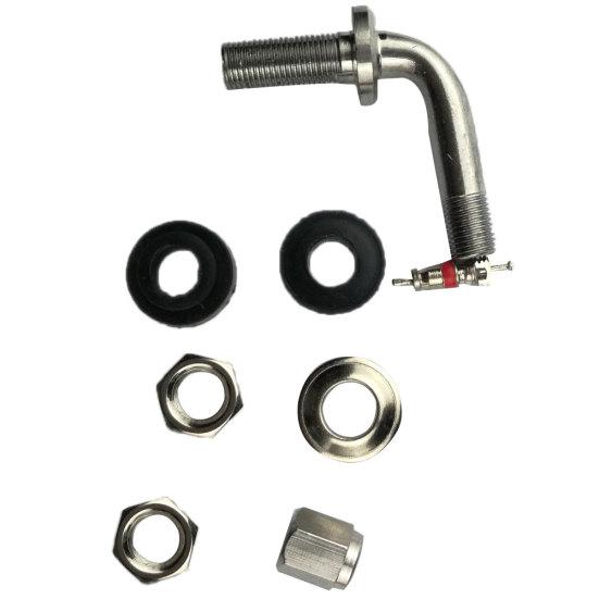 4 Pezzi Angolo Retto Cromo Metallo Auto Moto Ruota Pneumatico Steli Valvola Pneumatico Bullone