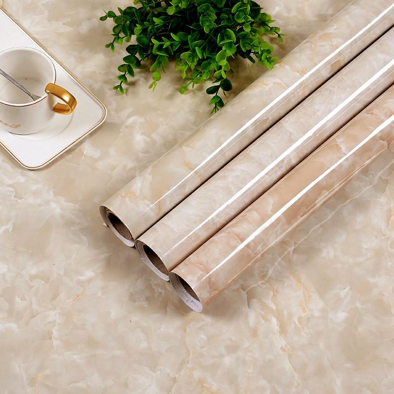 Living Room, Dining Table, Kitchen Wallpaper, Self-adhesive Wallpaper, Thickened Marble, Waterproof, Oil Resistant, High-temperature Resistant Stove