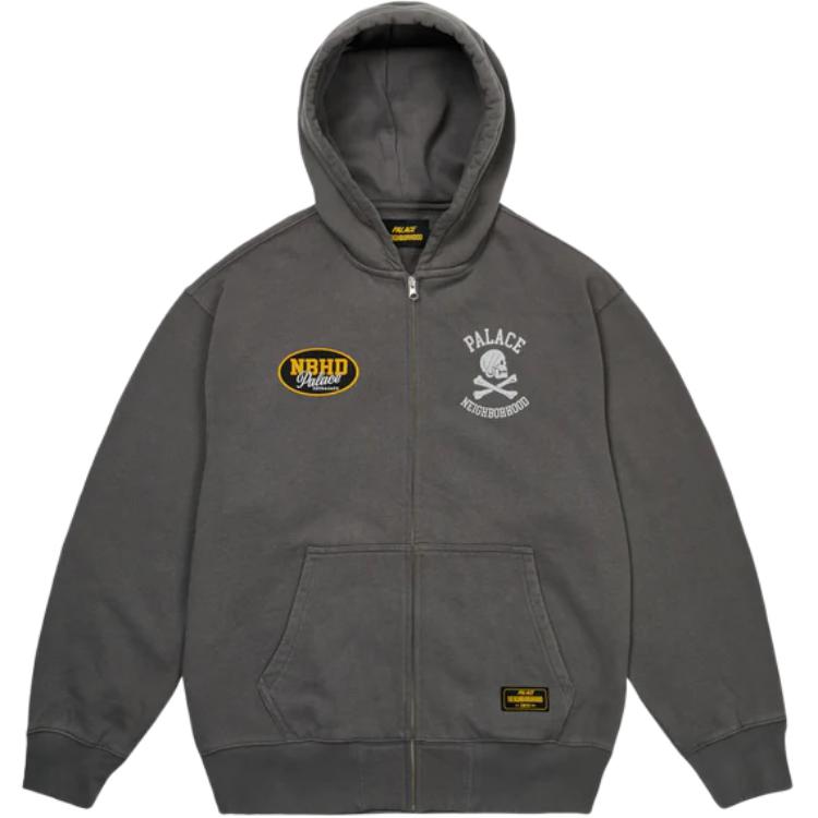 

Palace X Neighborhood Collaboration Skull Print Kangaroo Pocket Comfortable Hoodie Unisex hoodies P29HD046