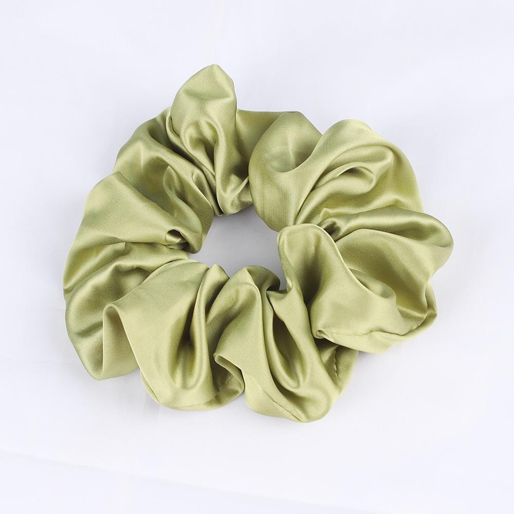 Silk Satin Scrunchies Elastic Hair Bands Women Girls Ponytail Holder Hair Ties Headbands High Quality Hair Accessories Fashion